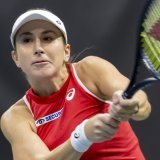 Un succès sans histoire pour Belinda Bencic. KEYSTONE/EPA/SALVATORE DI NOLFI